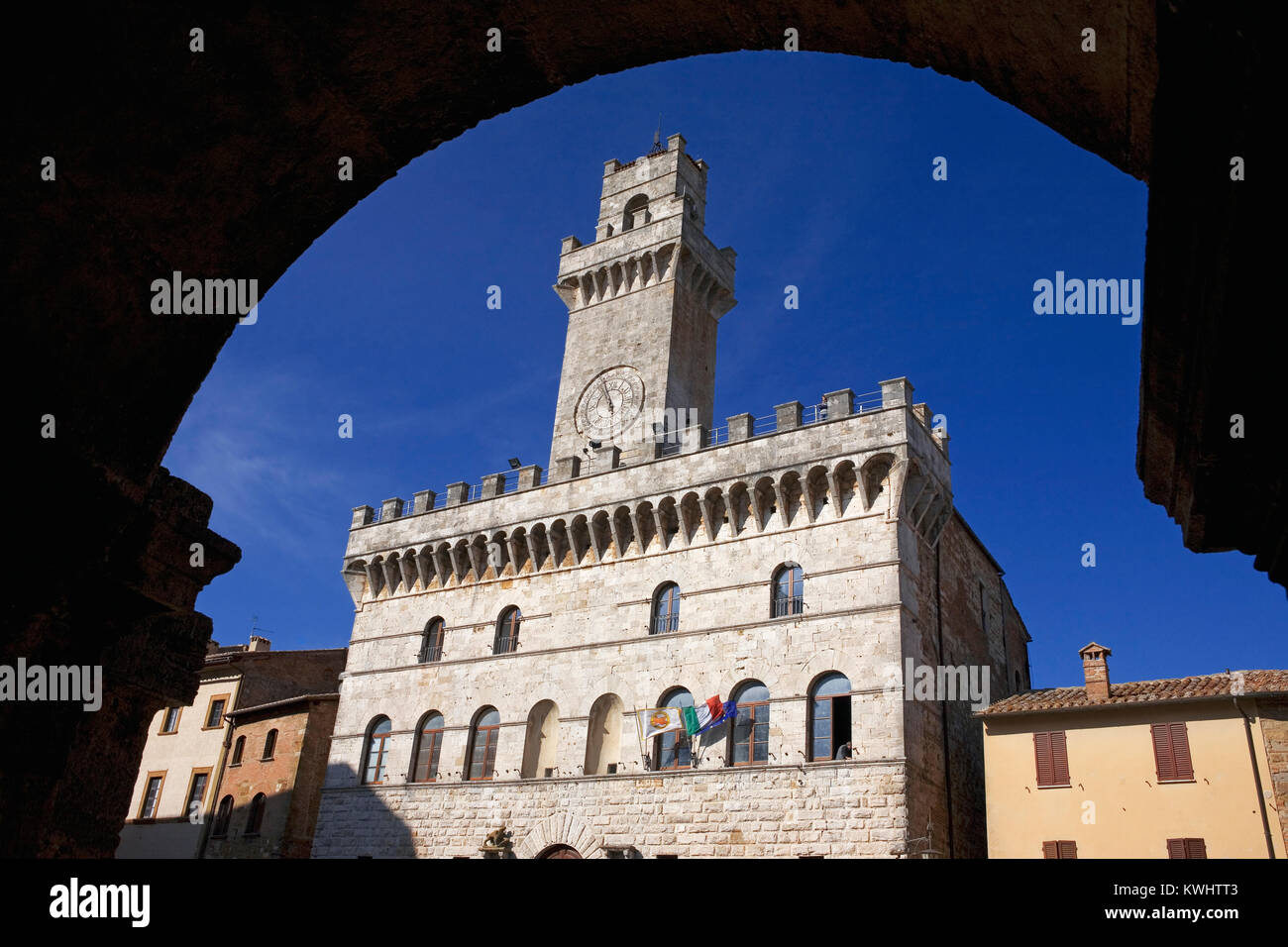 The Palazzo Comunale in the Piazza Grande, Montepulciano, Province of
