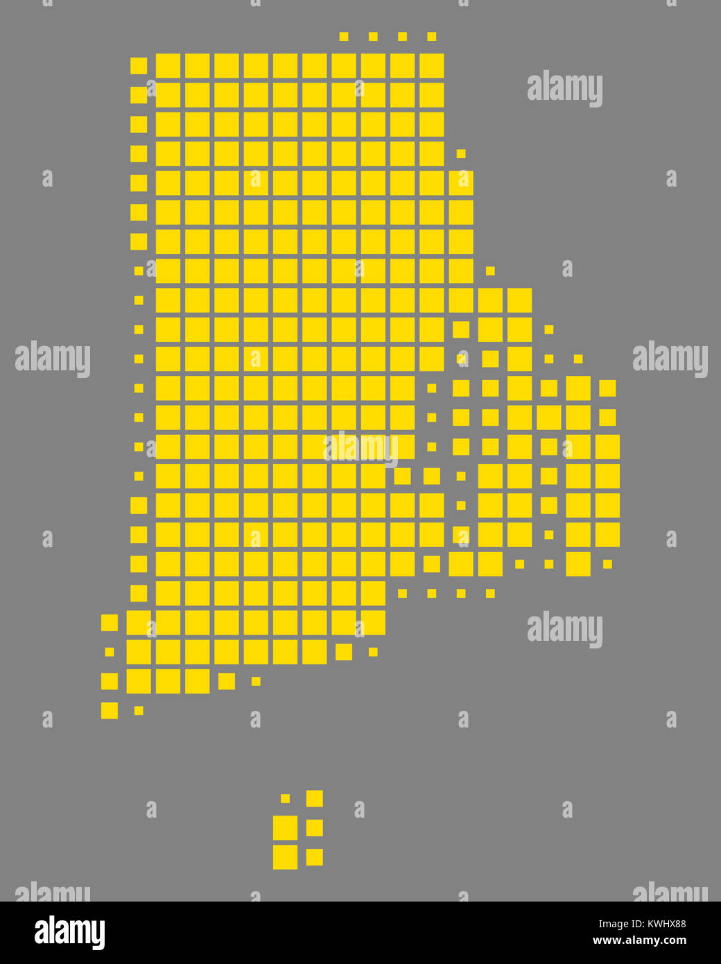 Map of Rhode Island Stock Photo Alamy