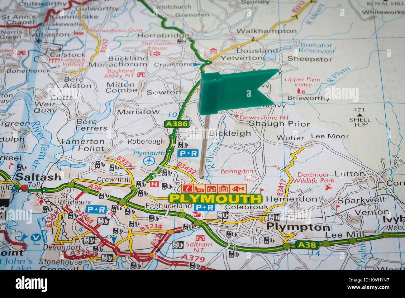 Map of plympton hires stock photography and images Alamy