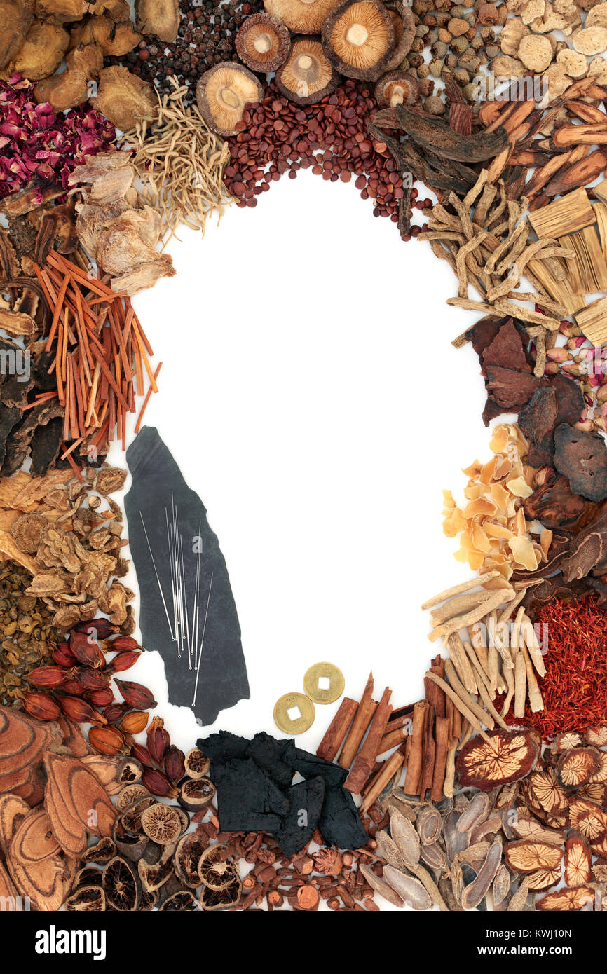 Chinese acupuncture needles with traditional herbs used in herbal