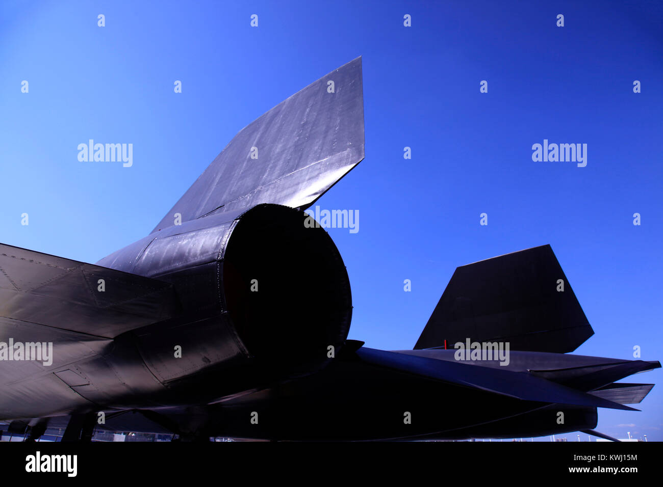 A fighter jet plane, blackbird in NYC Stock Photo