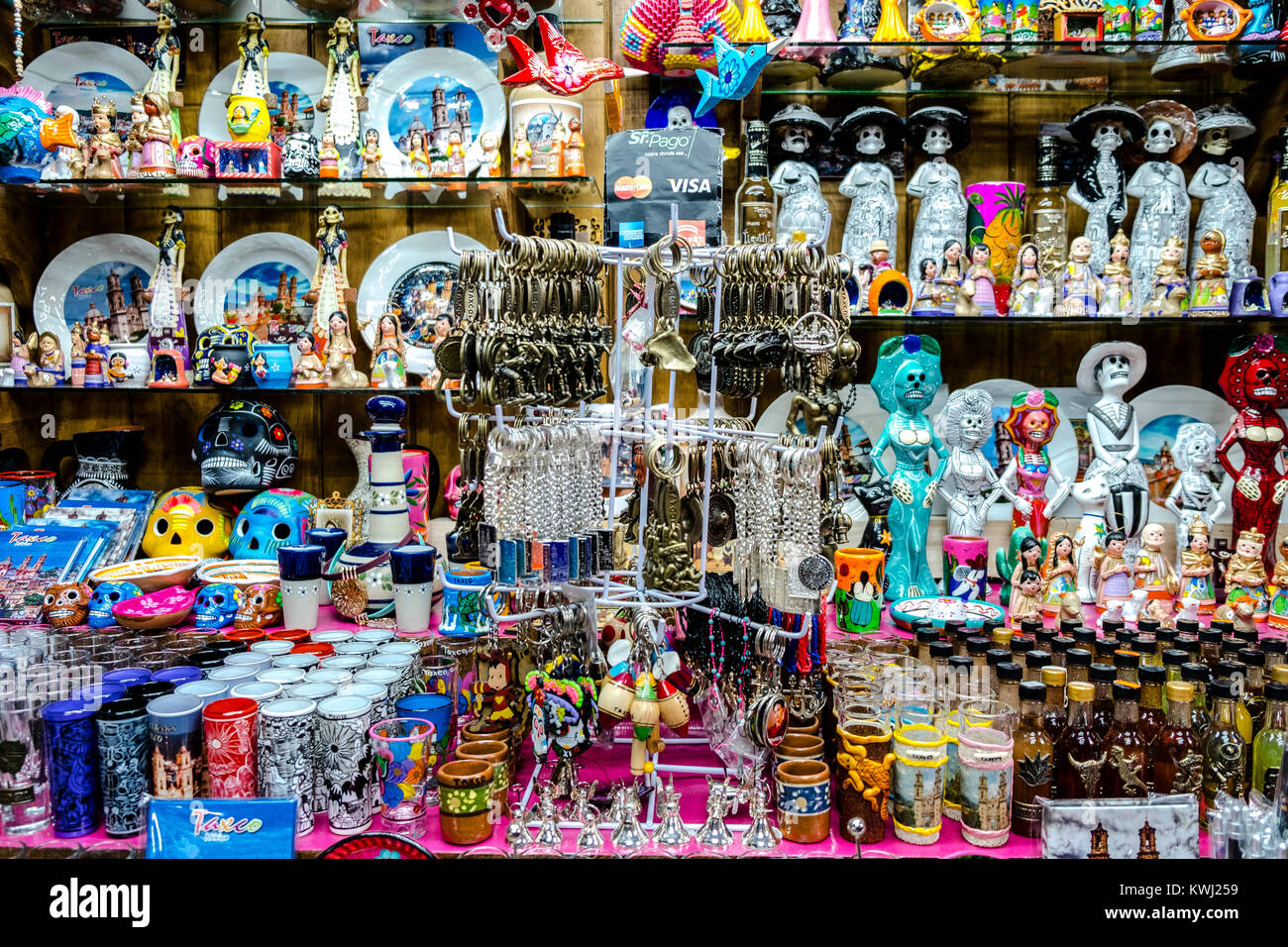 Taxco de Alarcon. souvenir store. Mexico Stock Photo