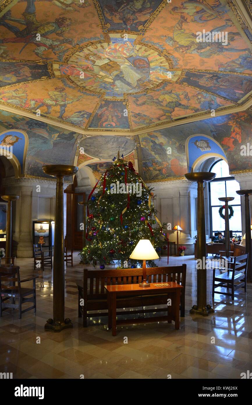 Christmas Decorations in the New York State Capitol Building in Albany
