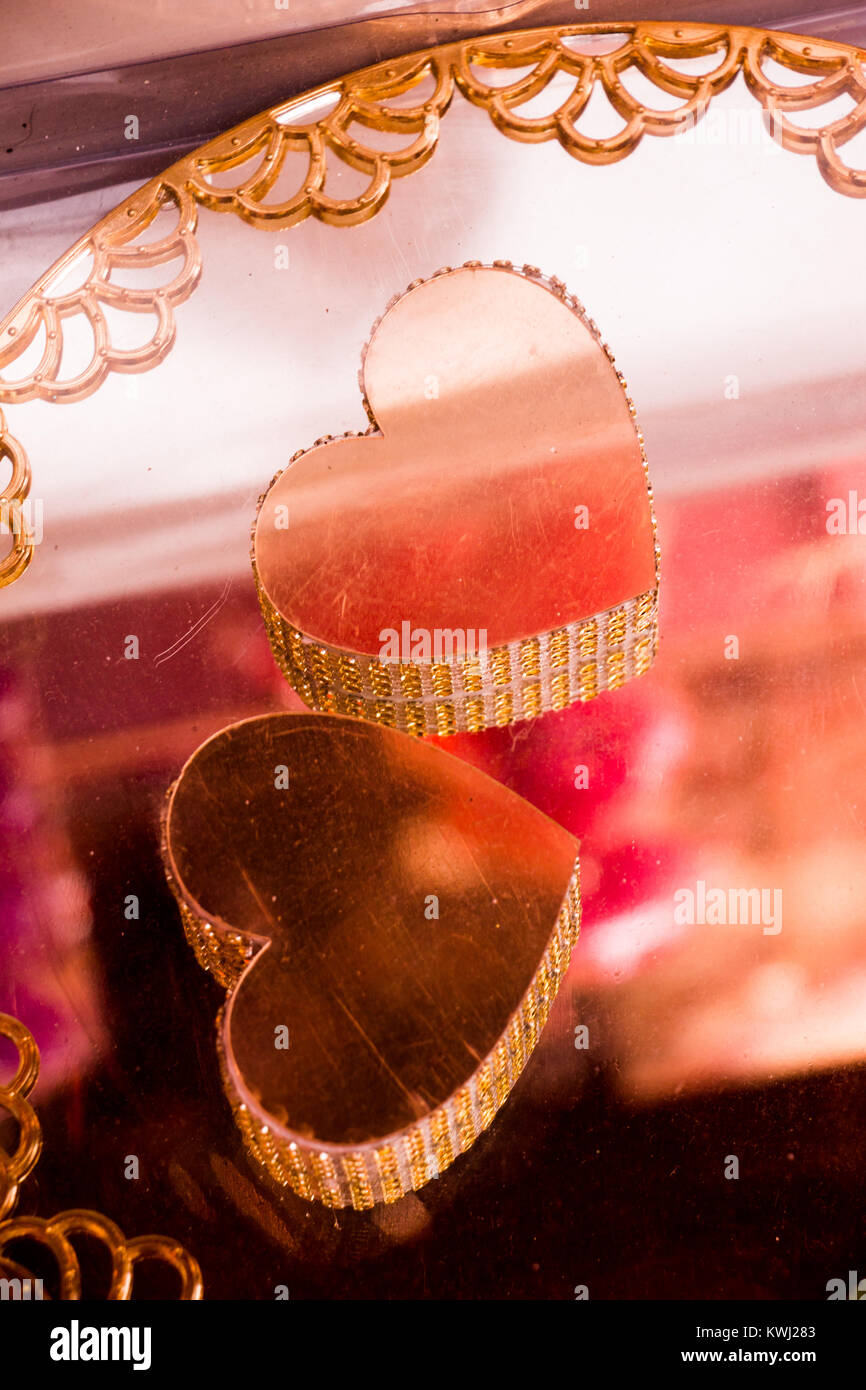 Colorful decorative objects in the shape of a heart Stock Photo Alamy