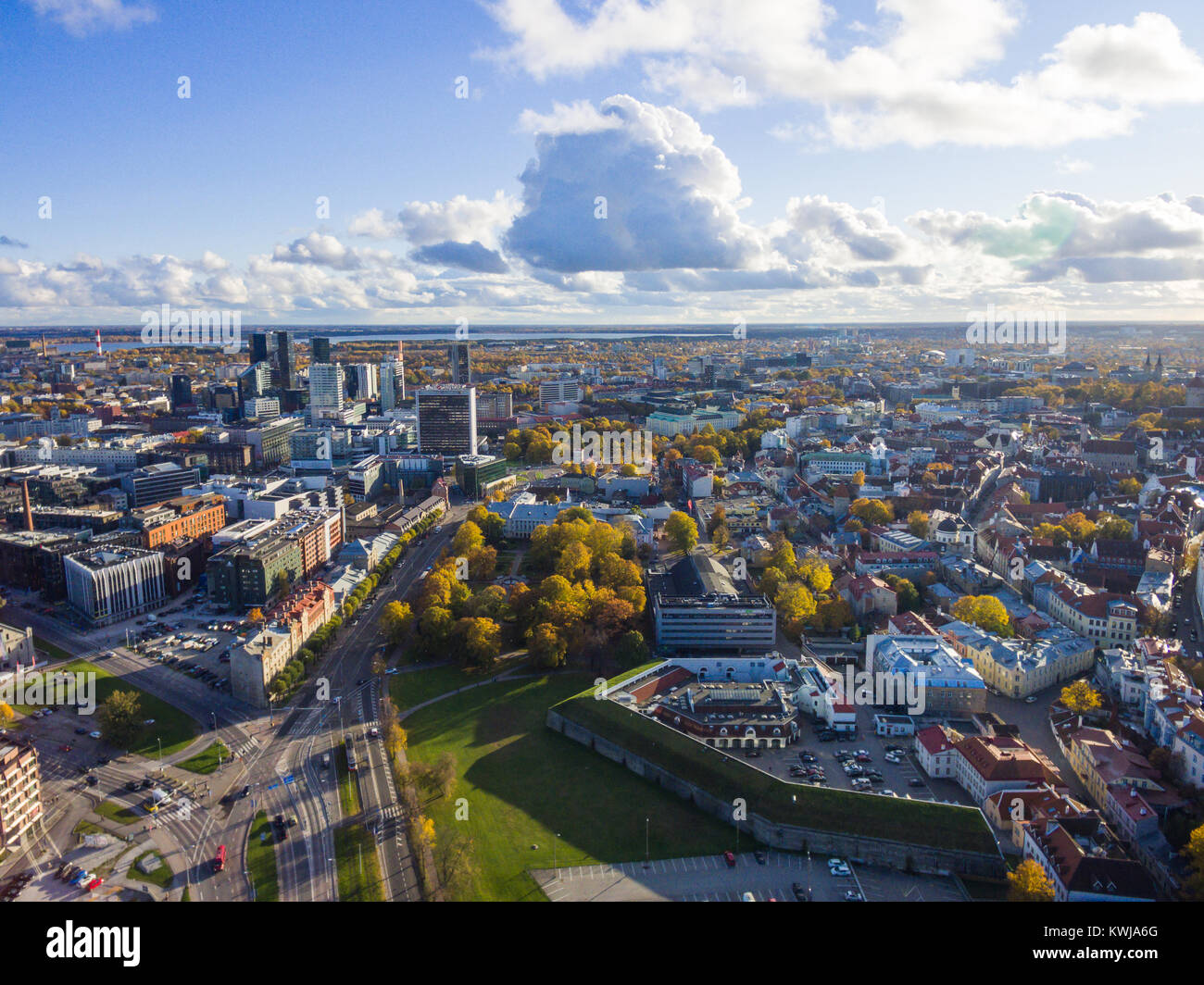 Aerial panorama of Tallinn, Estonia Stock Photo - Alamy