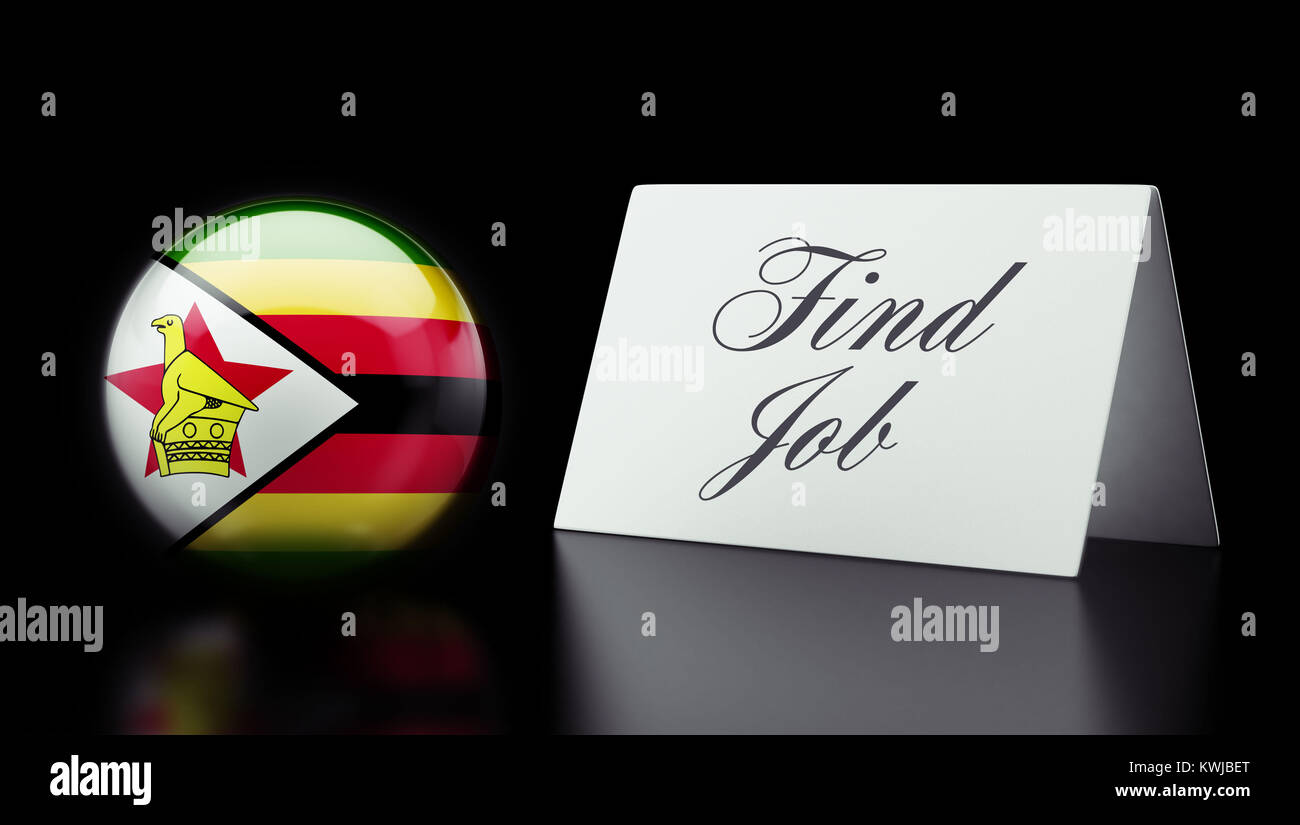 Zimbabwe High Resolution Find Job Concept Stock Photo