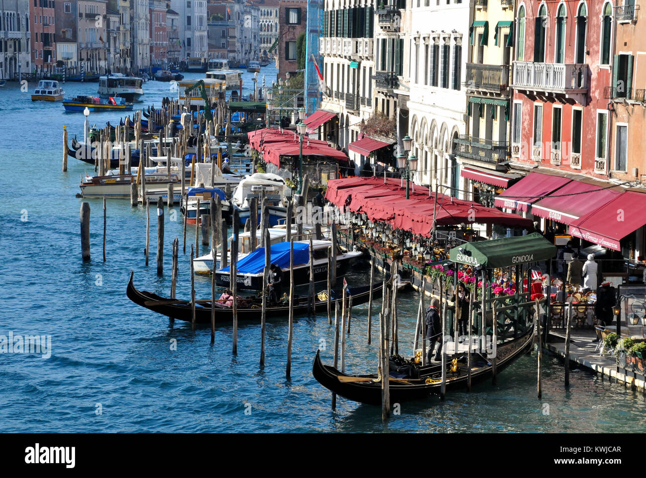 View of Grand Canal from Rialto Bridge, Venice, Italy Stock Photo - Alamy
