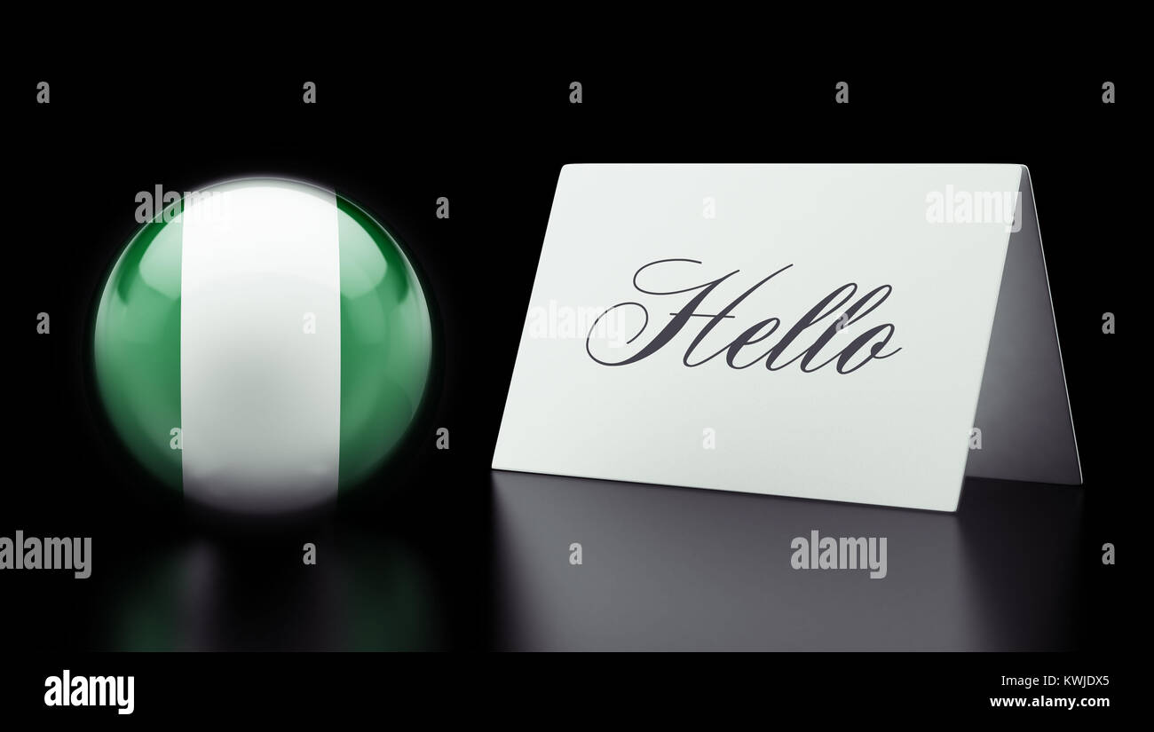 Nigeria High Resolution Hello Concept Stock Photo - Alamy