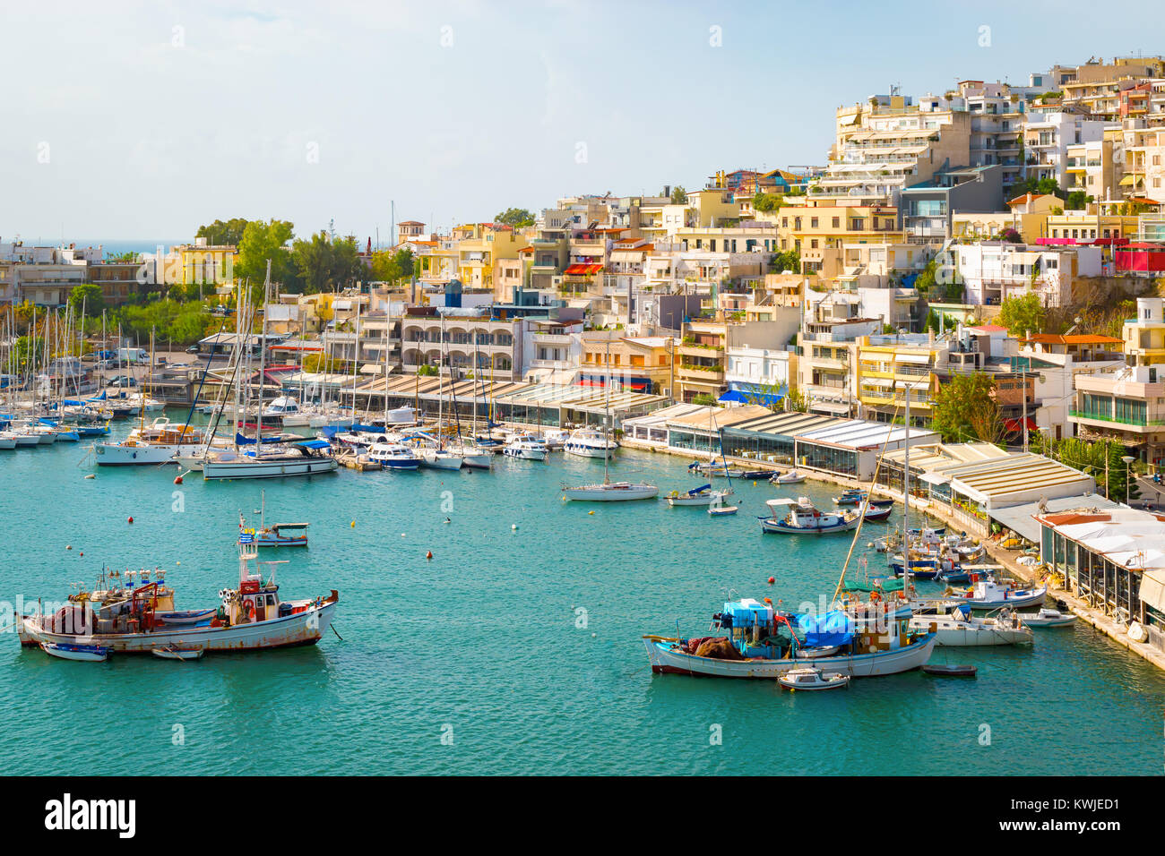 Piraeus, Athens, Greece. Harbor view of Mikrolimano. Stock Photo