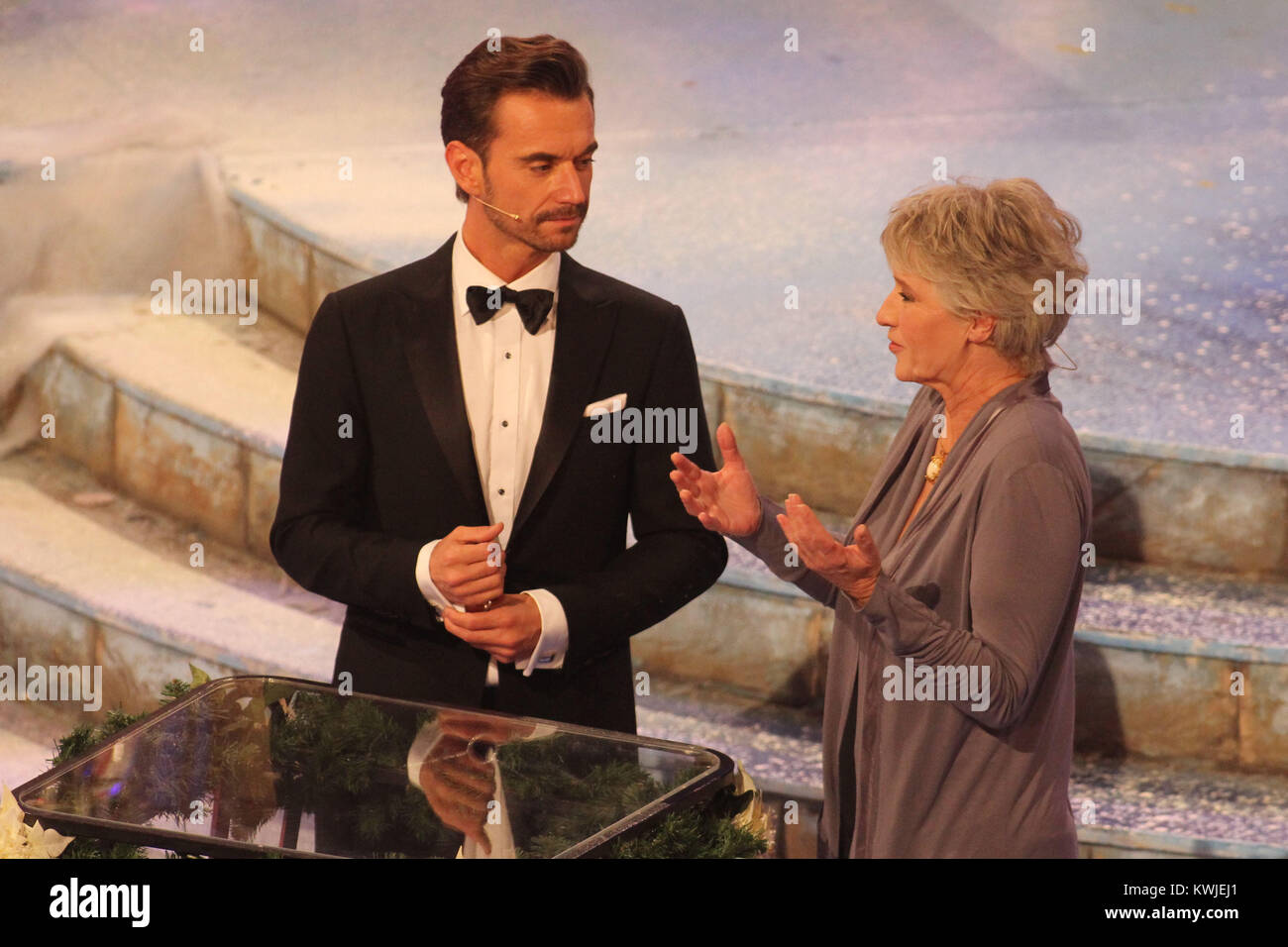 Florian Silbereisen presenting TV show 'Adventsfest der 100.000 Lichter' in Suhl.  Featuring: Florian Silbereisen, Annemieke Kesselaar Where: Suhl, Germany When: 03 Dec 2017 Credit: Becher/WENN.com Stock Photo