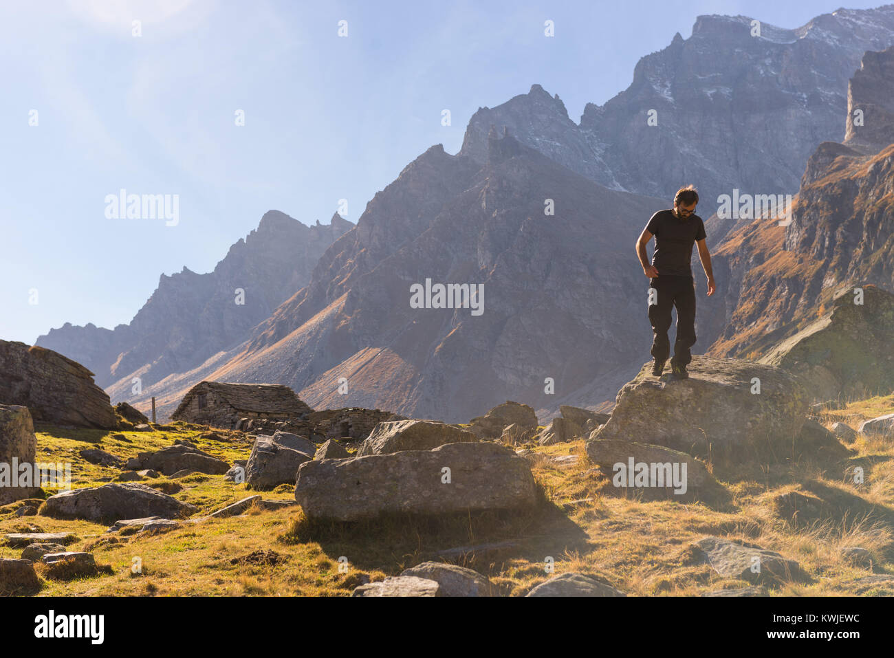 Young mountain hiker hi-res stock photography and images - Alamy