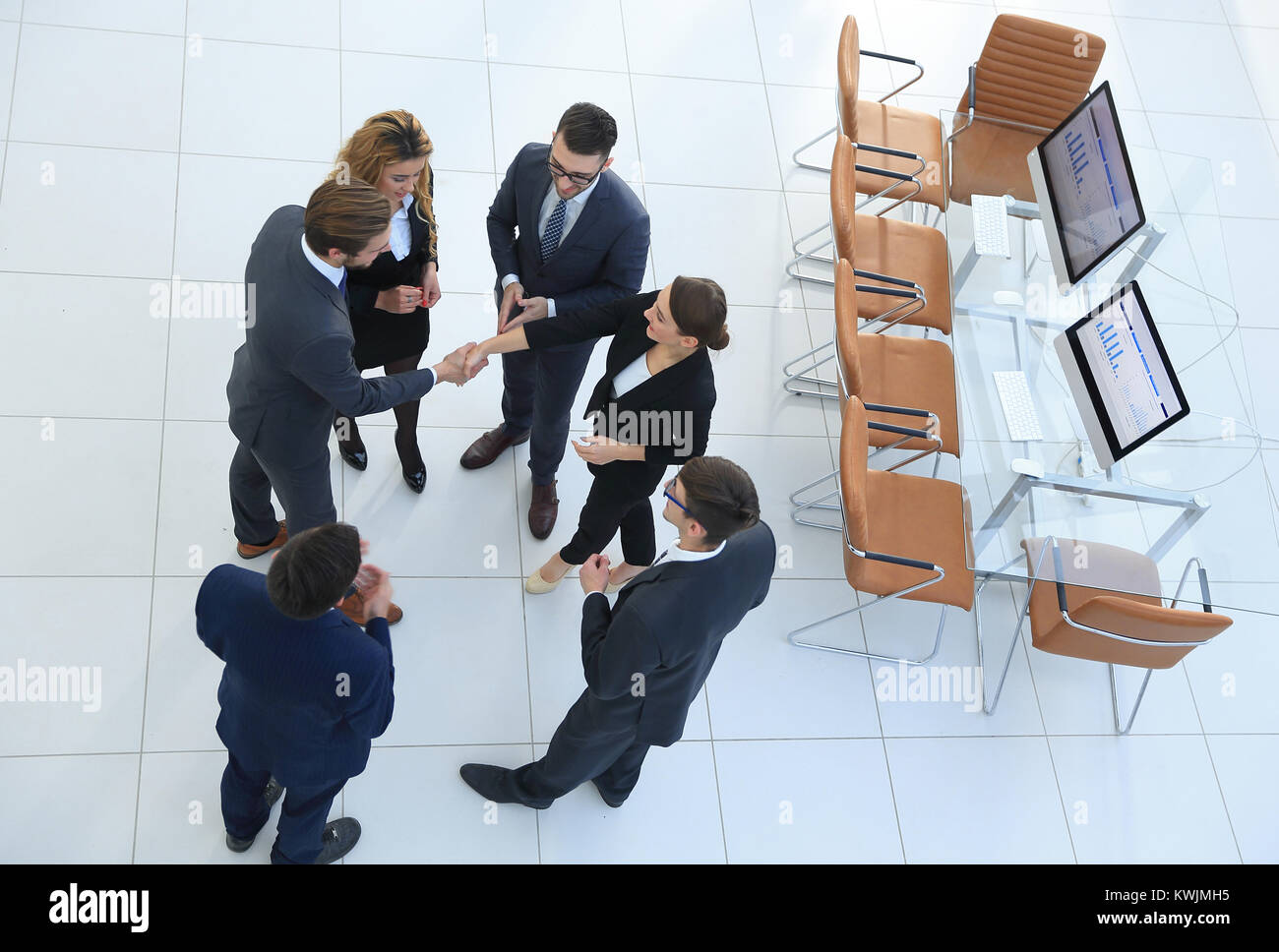 business team talking in the office Stock Photo - Alamy