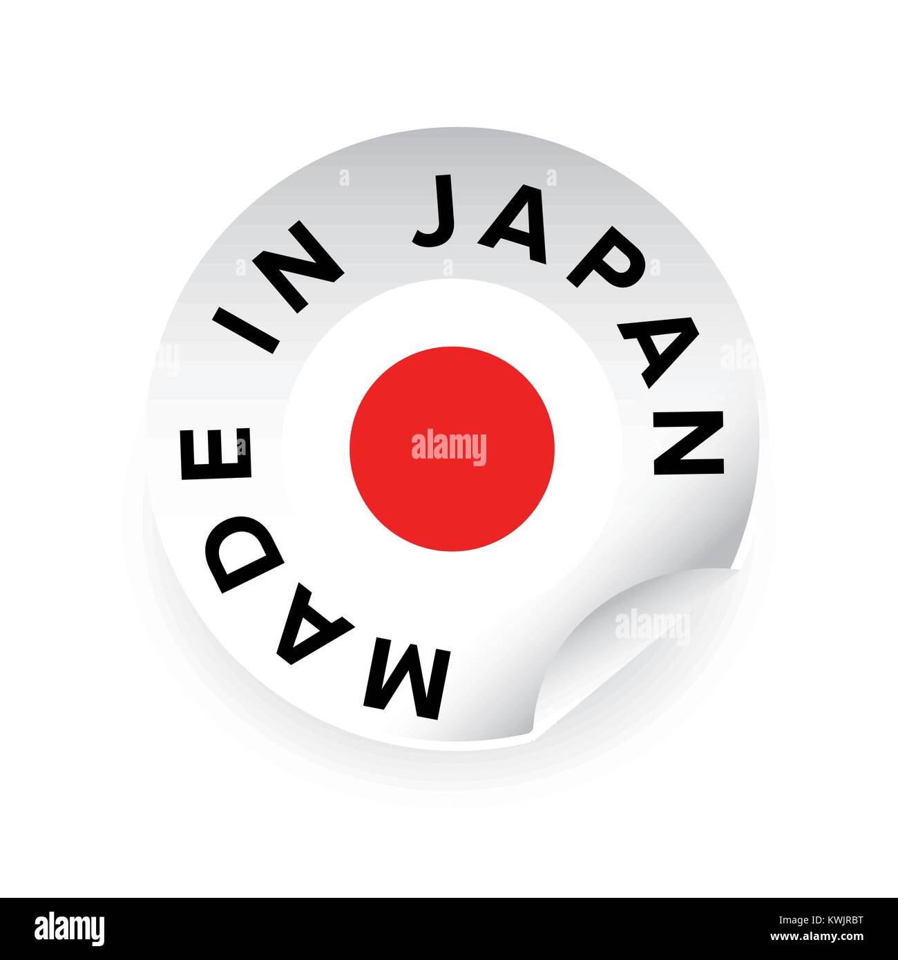Made in Japan sticker tag Stock Vector