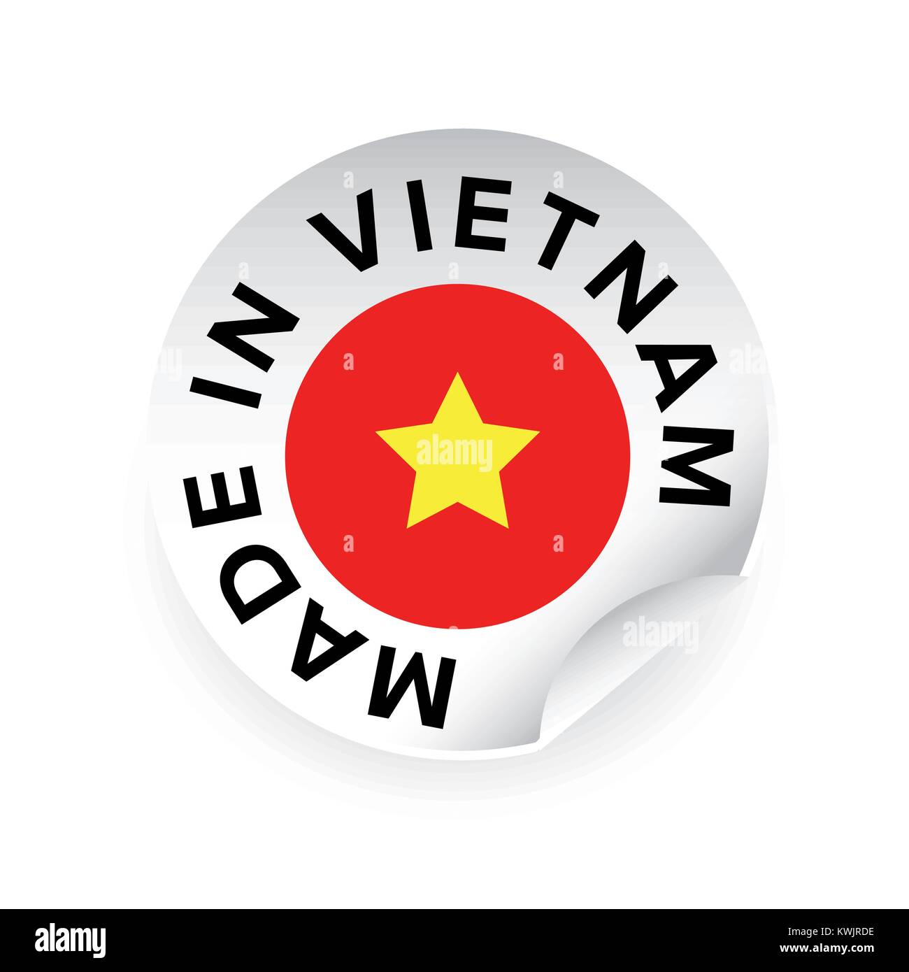 Made in Vietnam sticker tag Stock Vector