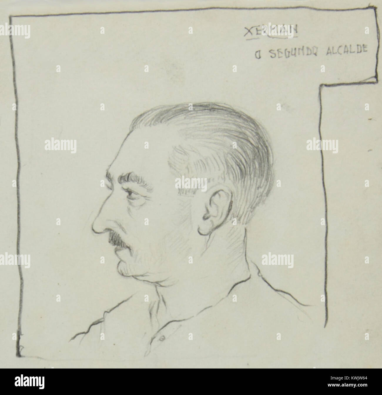 This portrait of Xermán Fernández by Camilo Díaz Balió demonstrates the ...