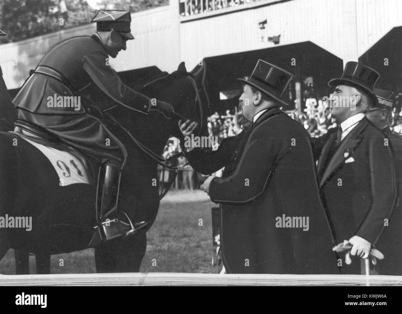 XII międzynarodowe zawody konne w Warszawie - konkurs armii zagranicznych (1939) Stock Photo