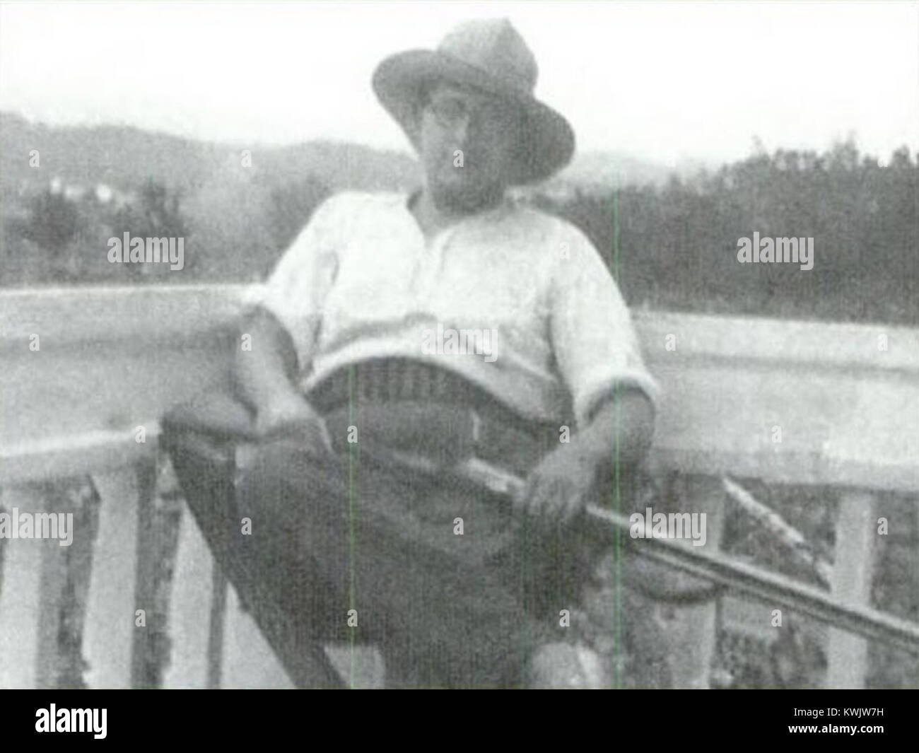 Xosé María Álvarez Blázquez en Baión en 1934 Stock Photo