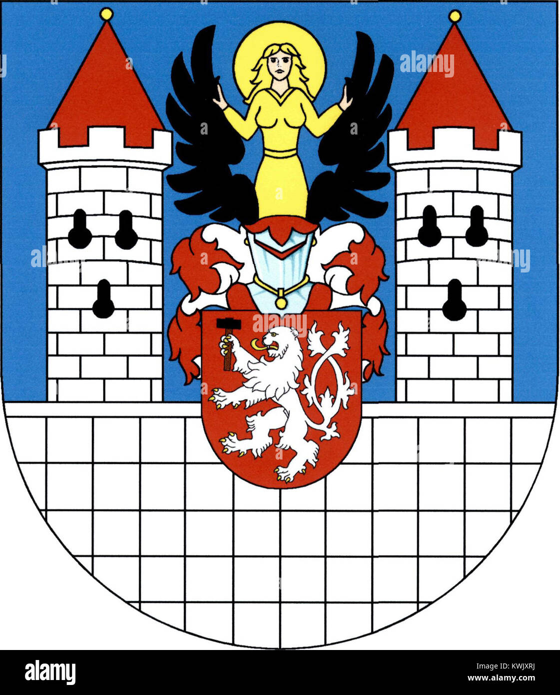 Znak města Bečov nad Teplou Stock Photo