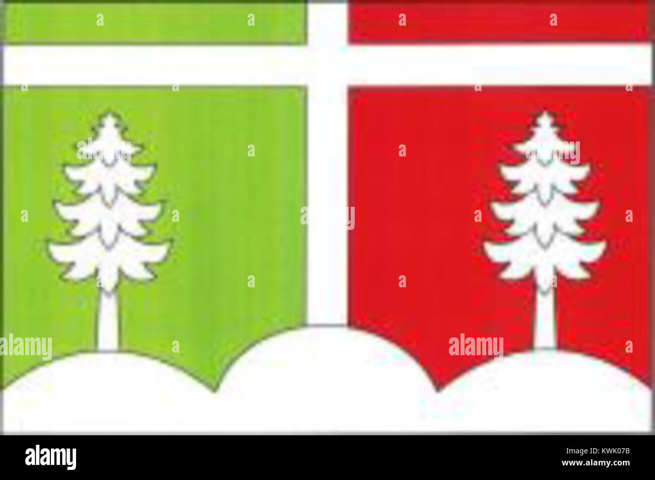 Žlebské Chvalovice vlajka Stock Photo Alamy