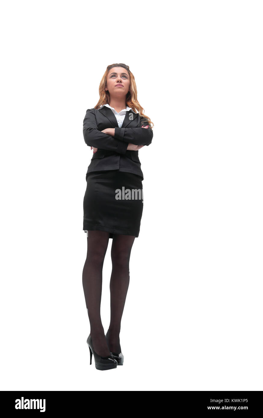 business woman looking on copy space Stock Photo - Alamy