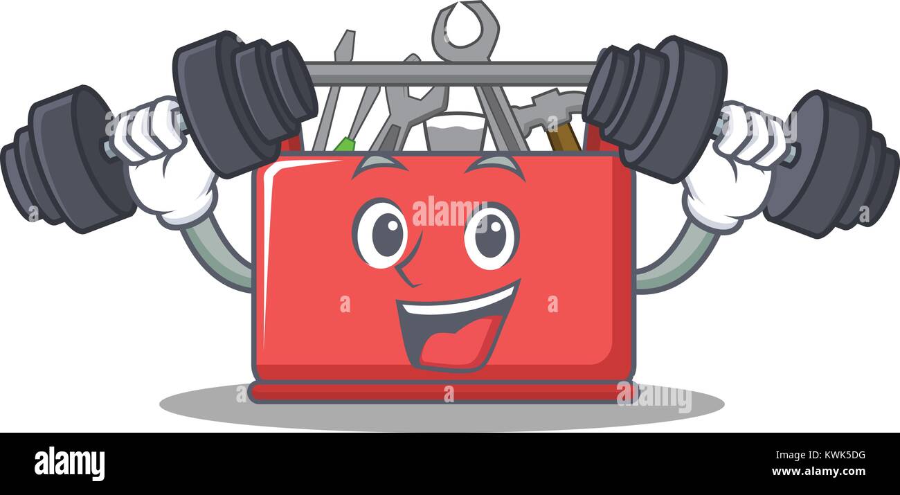 Fitness tool box character cartoon Stock Vector Image & Art - Alamy