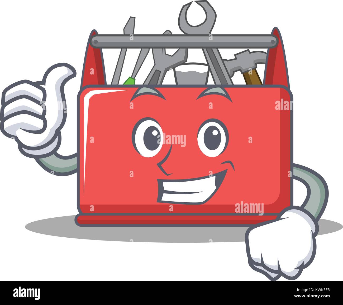 Thumbs up tool box character cartoon Stock Vector Image & Art - Alamy