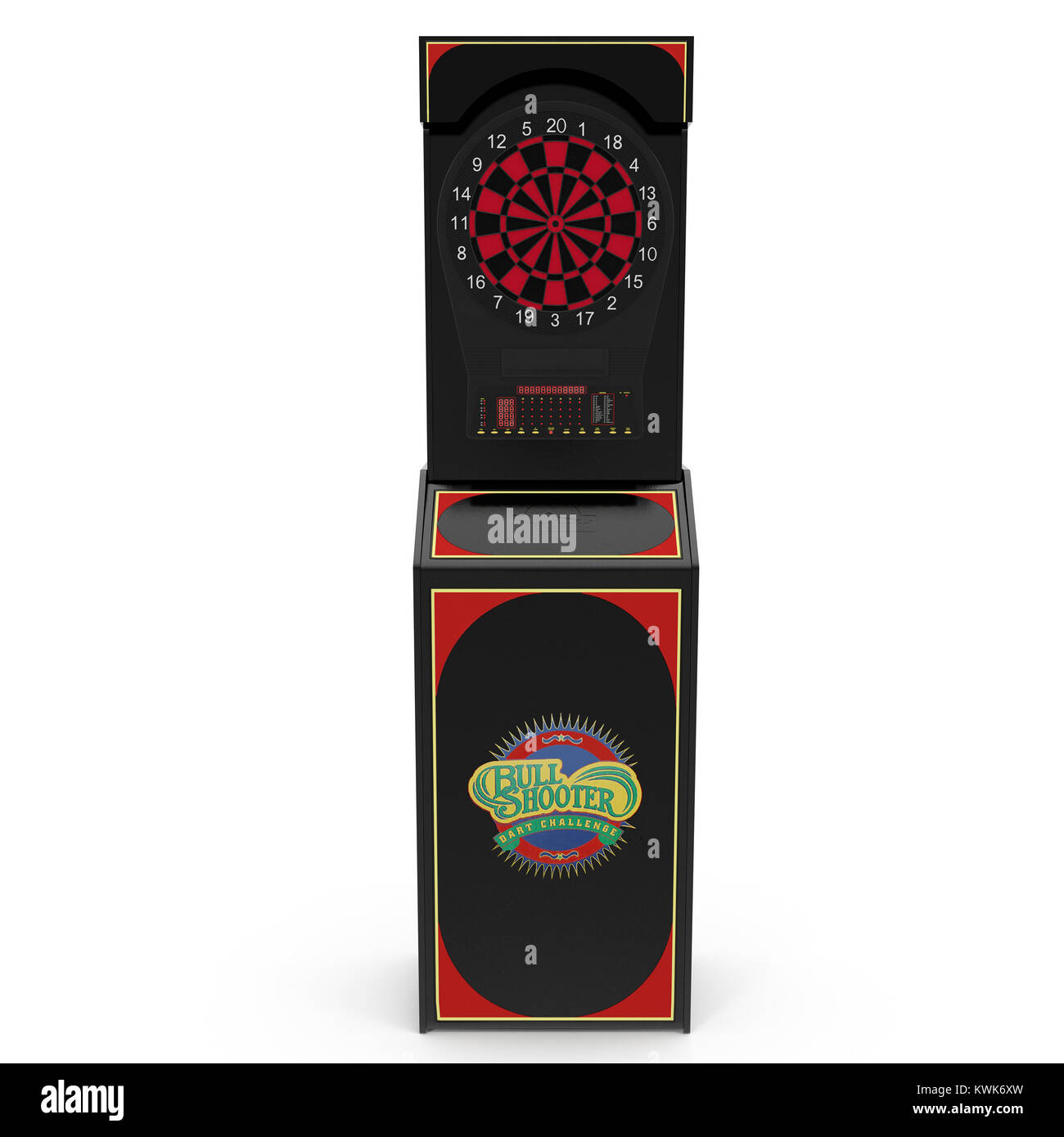 Electronic Dartboard Machine on white. 3D illustration Stock Photo Alamy