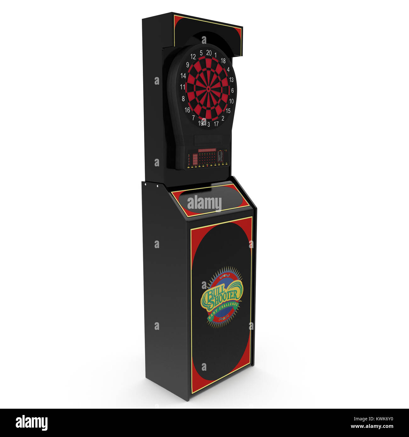 Electronic Dartboard Machine on white. 3D illustration Stock Photo Alamy