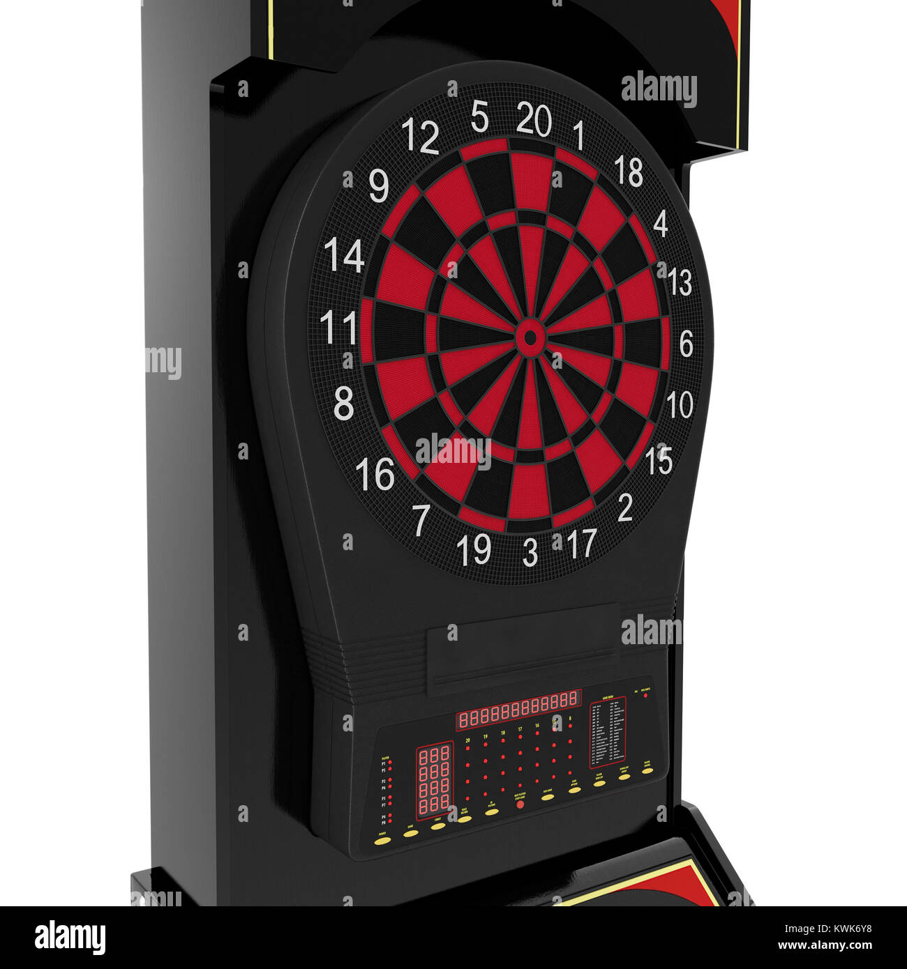Electronic Dartboard Machine on white. 3D illustration Stock Photo Alamy