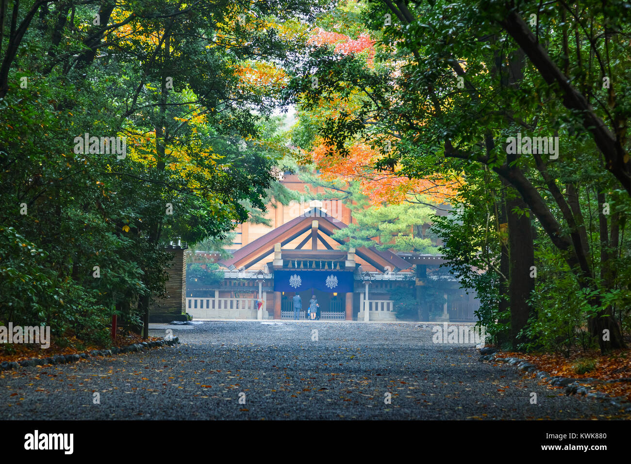 Atsuta-jingu (Atsuta Shrine) in Nagoya, Japan  NAGOYA, JAPAN - NOVEMBER 18, 2015: Atsuta Shrine is one of Shinto's most important shrines. It enshrine Stock Photo