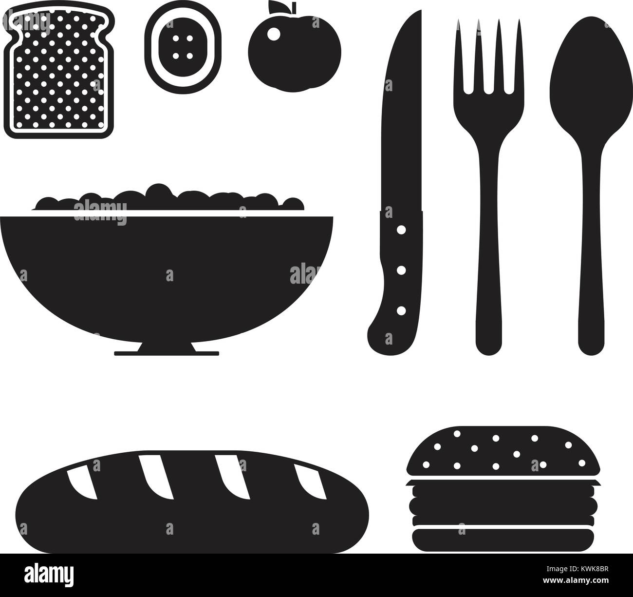Healthy Breakfast Icon Set Stock Vector Image & Art - Alamy