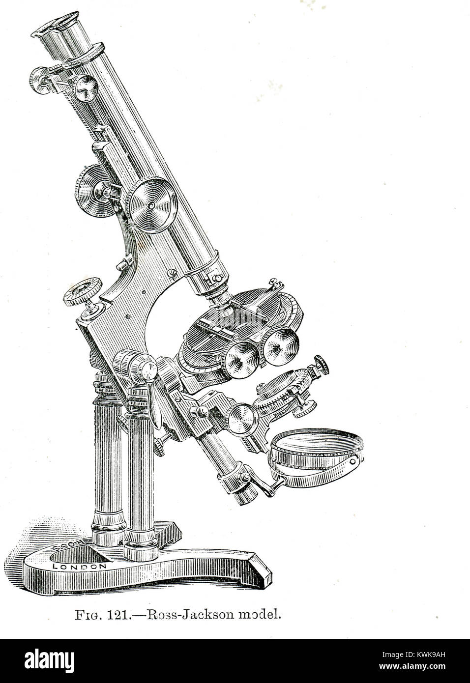 Ross-Jackson microscope, mid 19th century Stock Photo