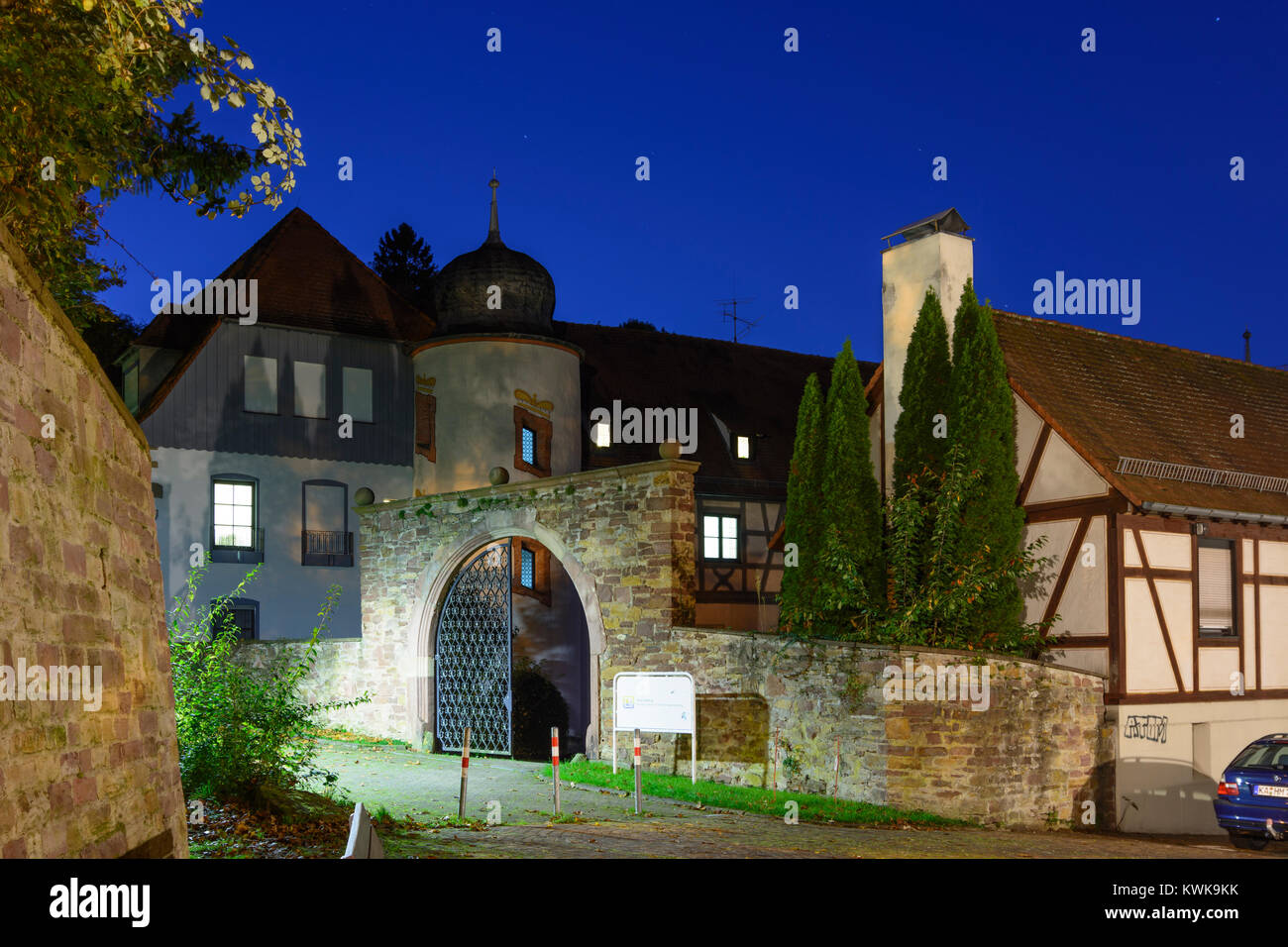 Karlsruhe: castle Schloss Augustenburg in Grötzingen, Kraichgau, Baden-Württemberg, Germany Stock Photo