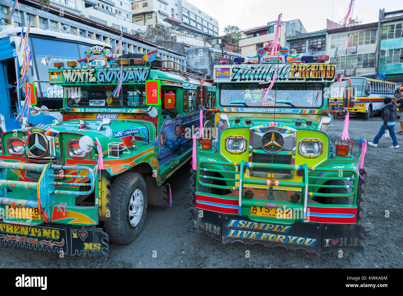 Jeepneys public transport from Philippines Stock Photo