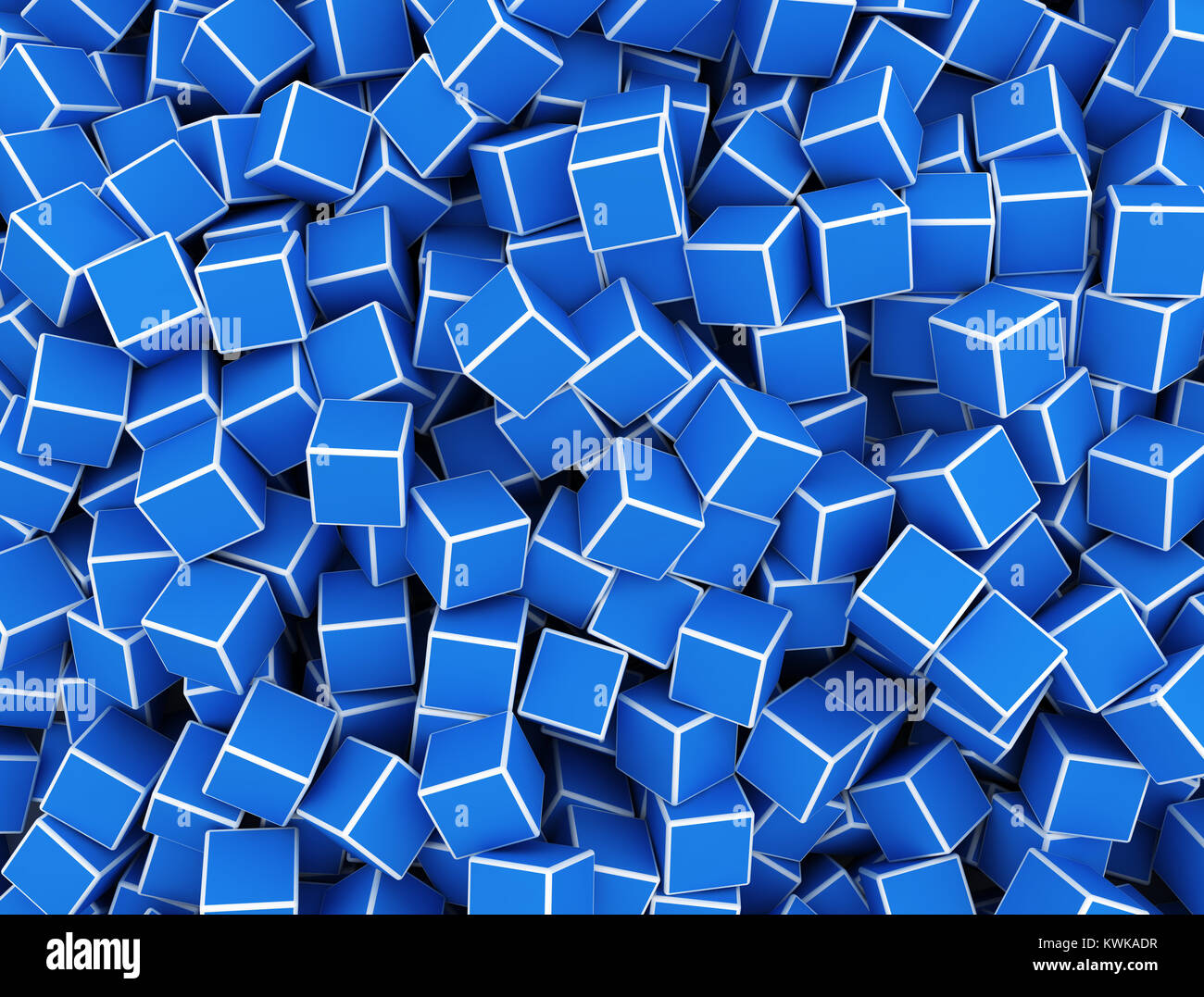 3d blue cube