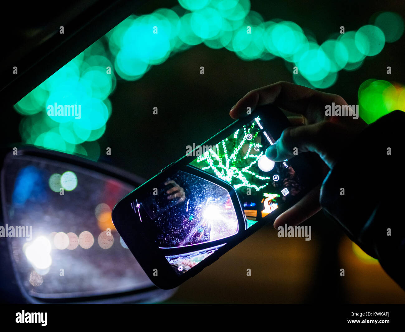 Driving through the winter wonderland capturing images creating a