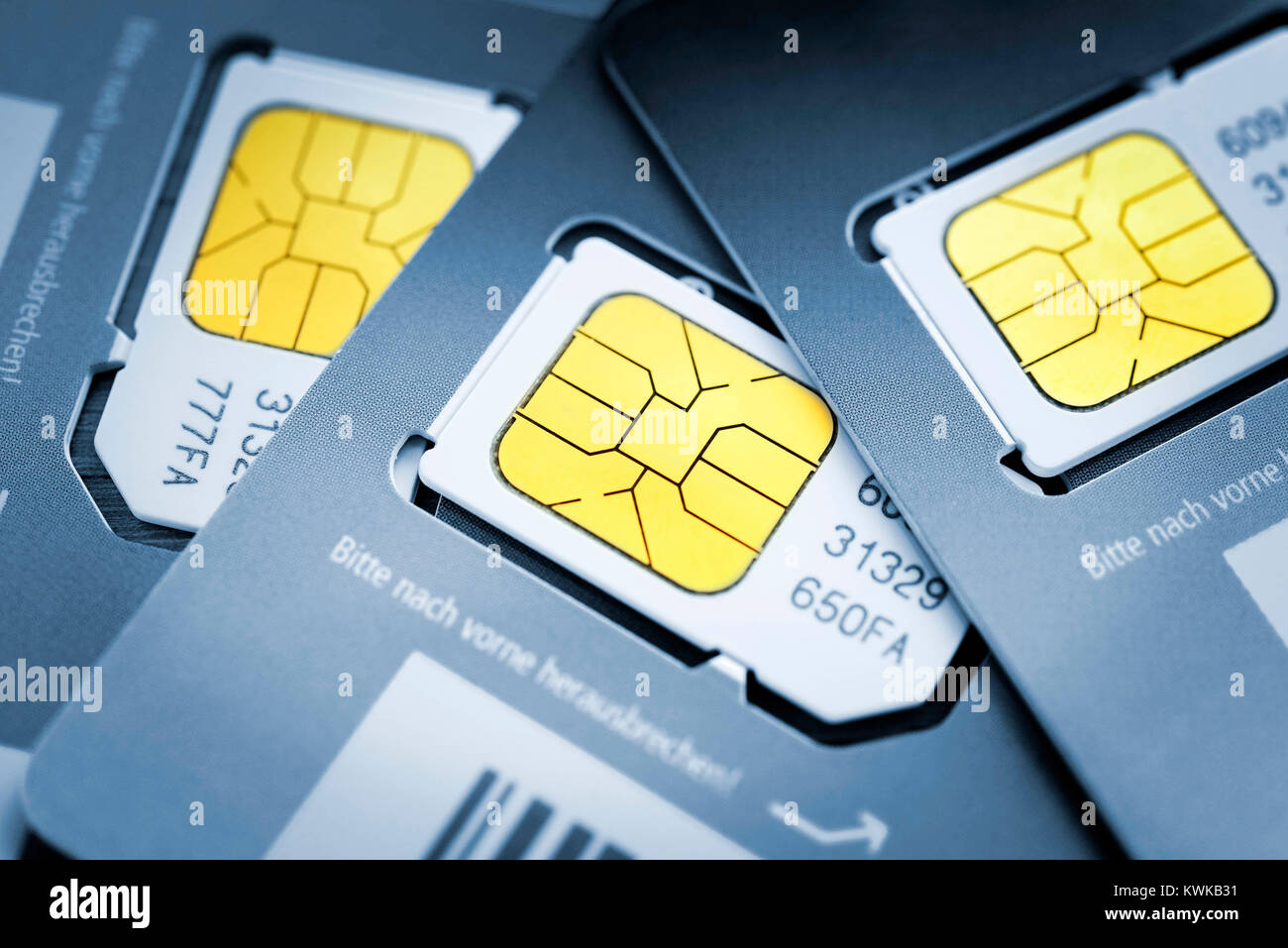 SIM maps, SIM-Karten Stock Photo - Alamy