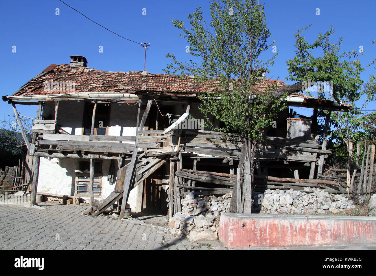 Old ruined farm house in turkish village in Turkey Stock Photo Alamy