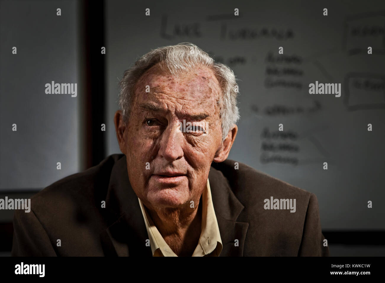 Richard Leakey, paleoanthropologist, conservationist, and professor of anthropology at Stony Brook, where he is Chair of the Turkana Basin Institute. Stock Photo