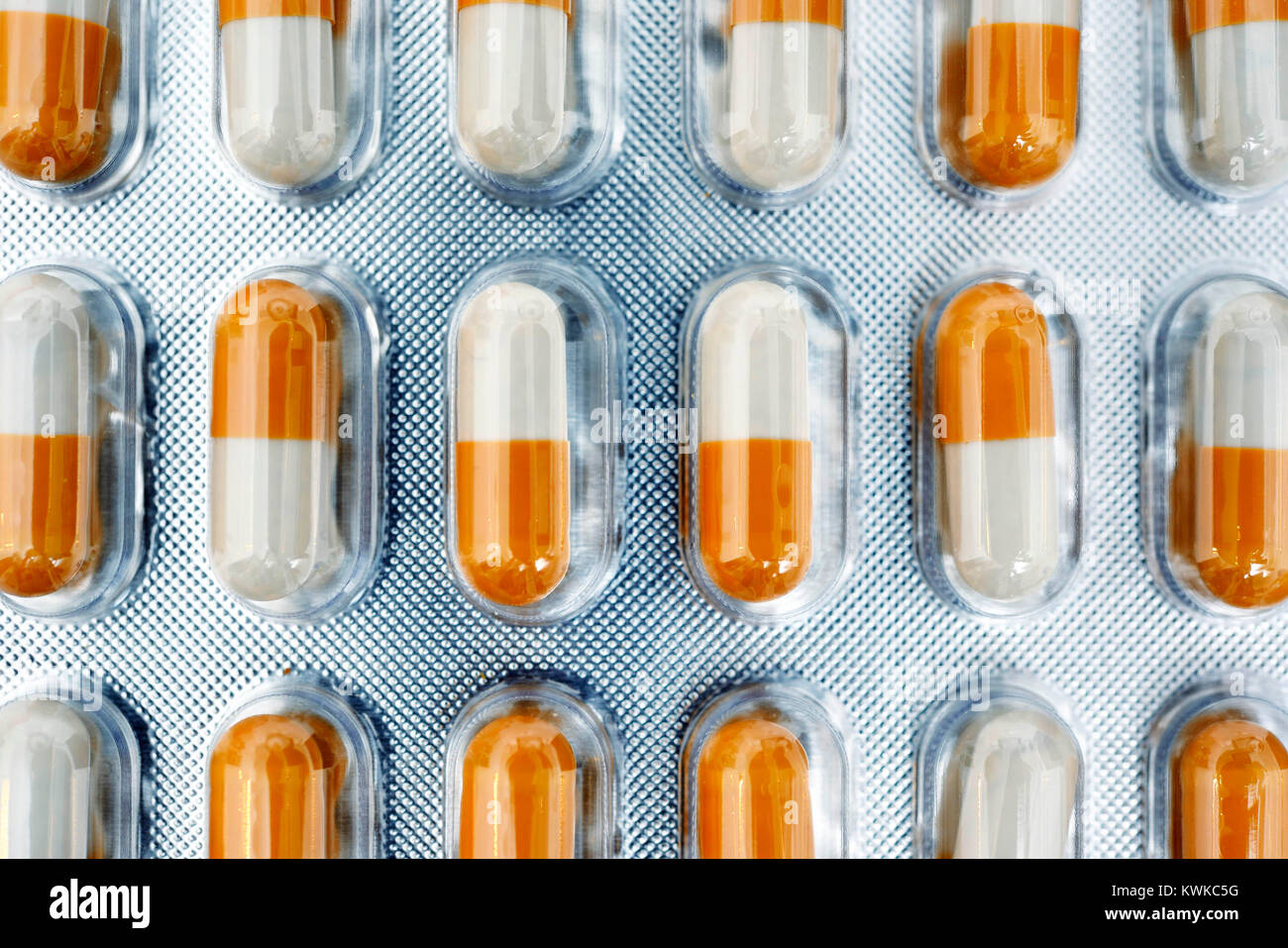 Tabletten in einer Blisterverpackung Stock Photo