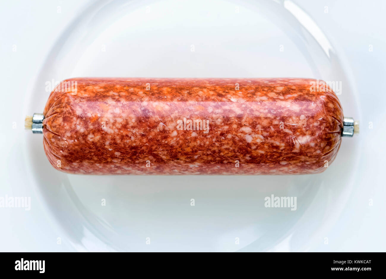 Sausage, WHO classifies sausage as cancer-causing, Wurst, WHO stuft Wurst als krebserregend ein Stock Photo