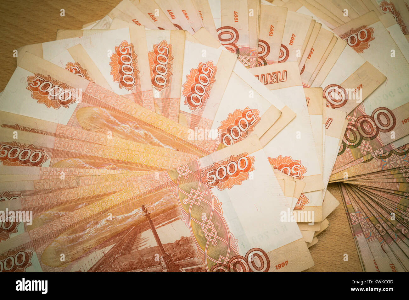 Russian banknotes five thousand rubles Stock Photo - Alamy