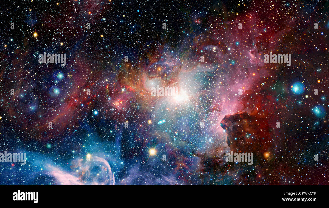 Nebula and galaxies in deep space. Elements of this image furnished by ...