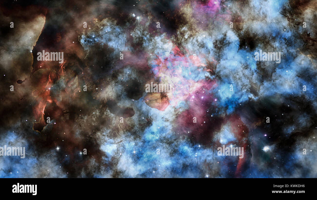 Nebula and galaxies in deep space. Elements of this image furnished by ...