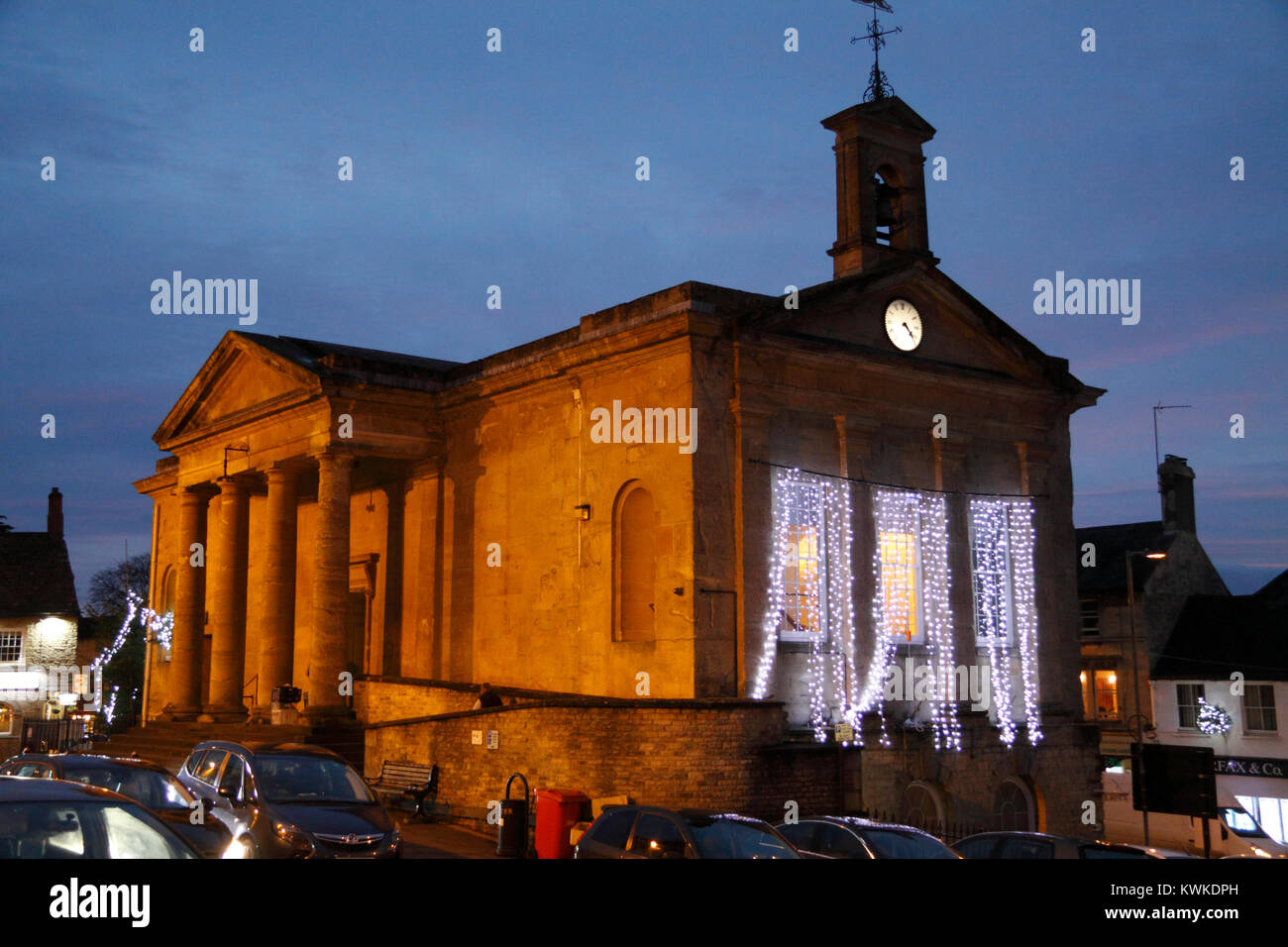 Christmas lights at Chipping Norton Stock Photo Alamy