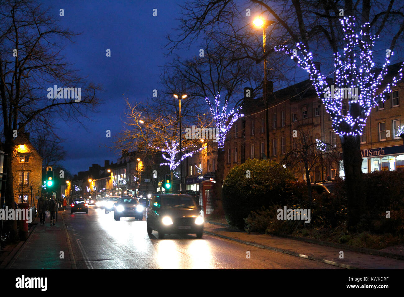 Christmas lights at Chipping Norton Stock Photo Alamy