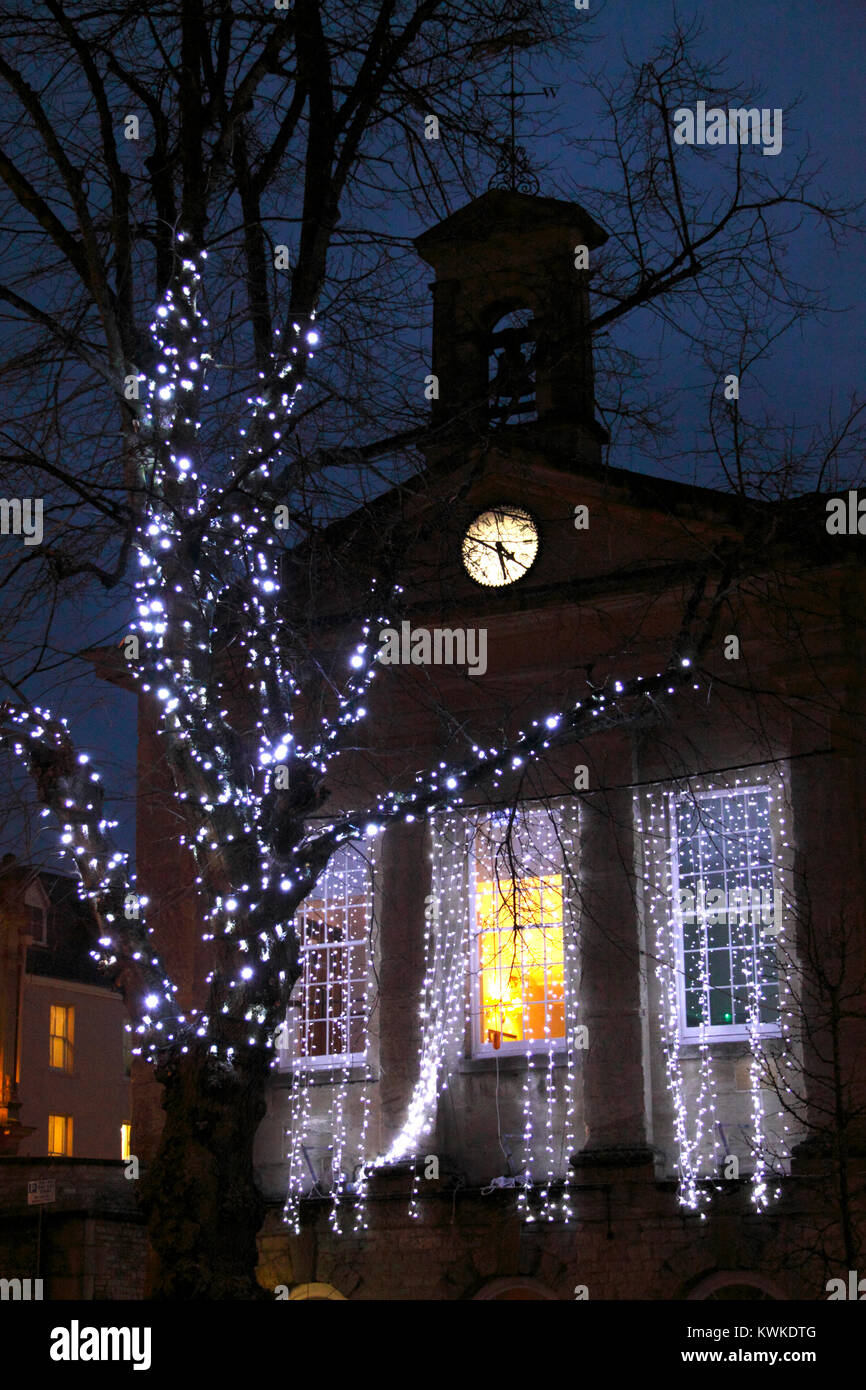 Christmas lights at Chipping Norton Stock Photo Alamy