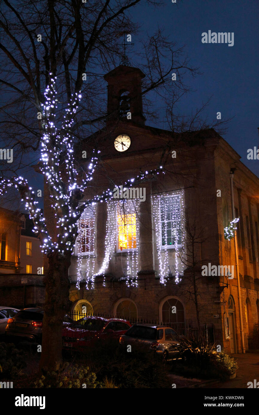 Christmas lights at Chipping Norton Stock Photo Alamy