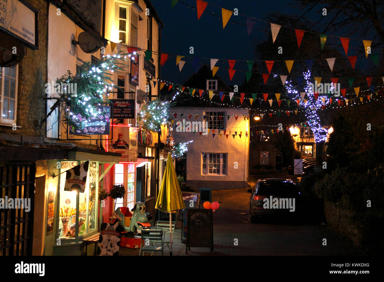 Christmas lights at Chipping Norton Stock Photo Alamy