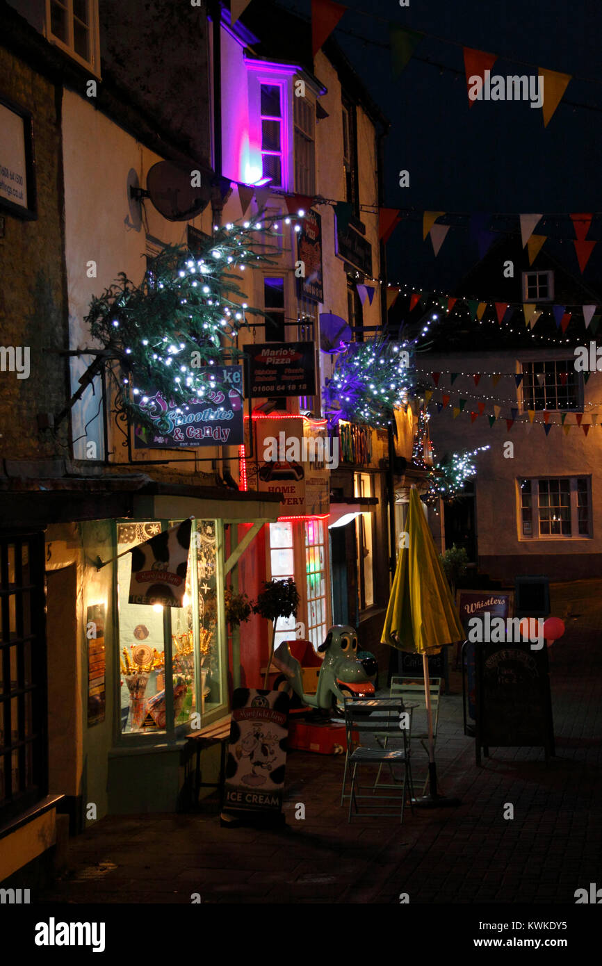 Christmas lights at Chipping Norton Stock Photo Alamy